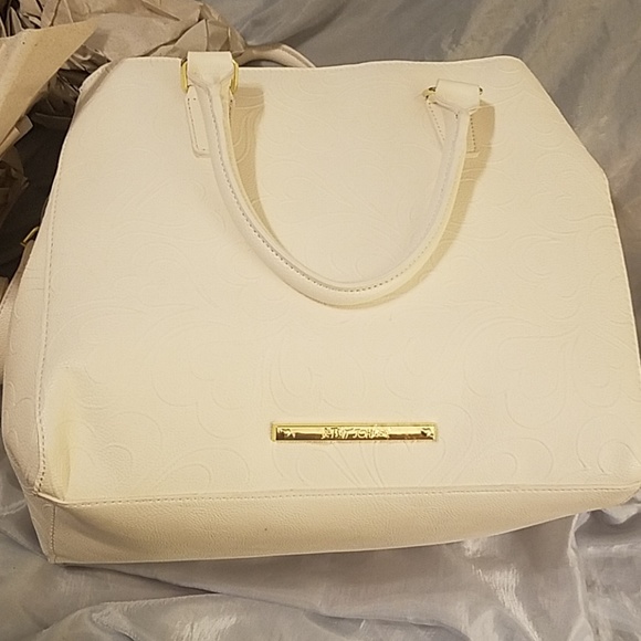 Betsey Johnson satchel w/ studs color putty - Picture 5 of 8